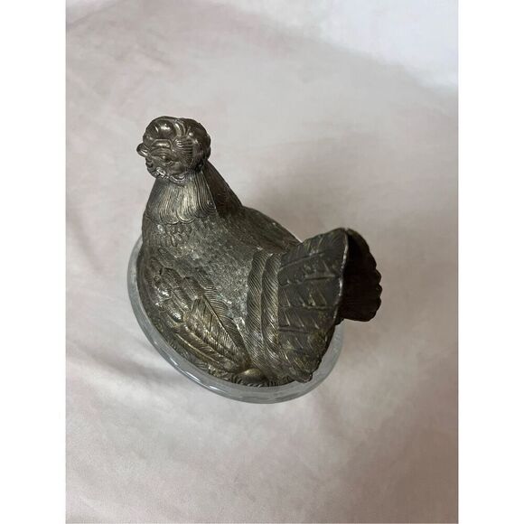 Vintage Glass Hen on Nest Rare - Picture 5 of 9
